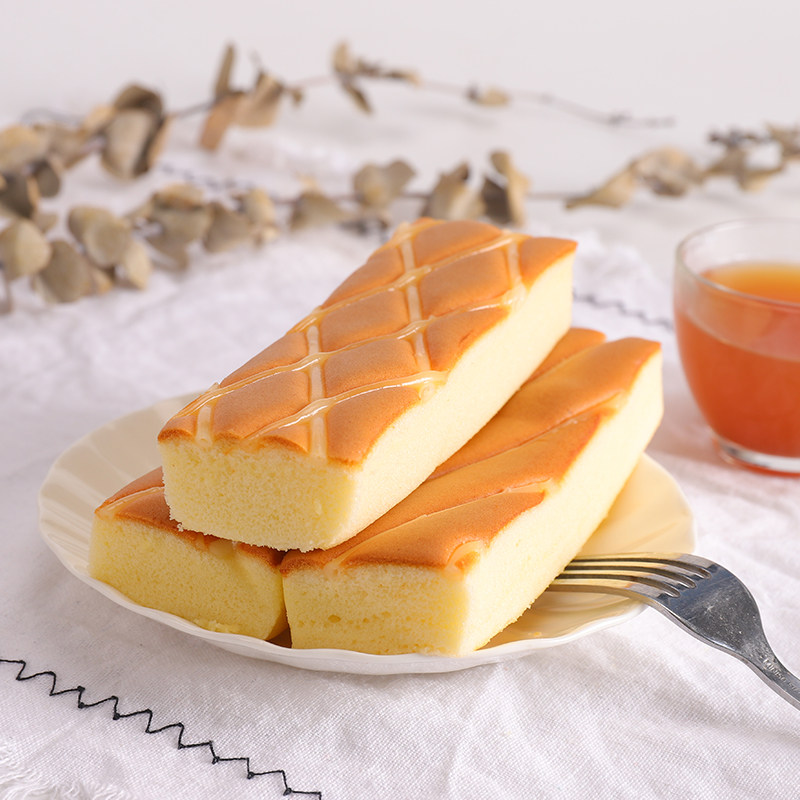 网红半蒸半熟芝士条零食早餐小蛋糕 海岛大亨西式糕点
