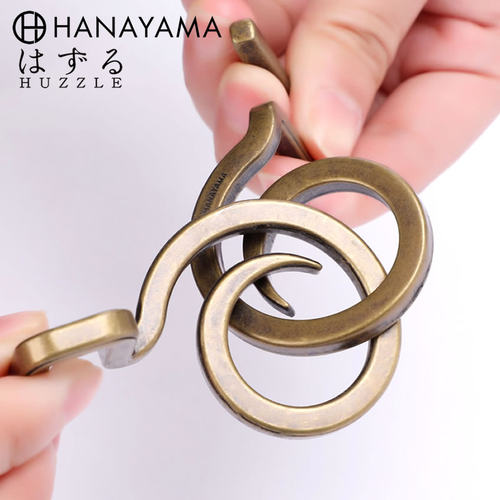 HANAYAMA魔金钩解环减压益智正版烧脑金属玩具Puzzle礼物难度2 - 图1
