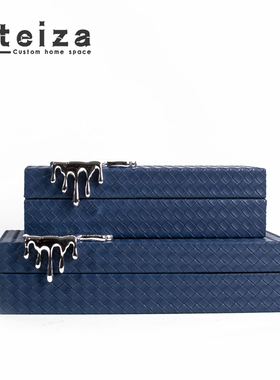 欧式风大理石几何样板房软装饰品