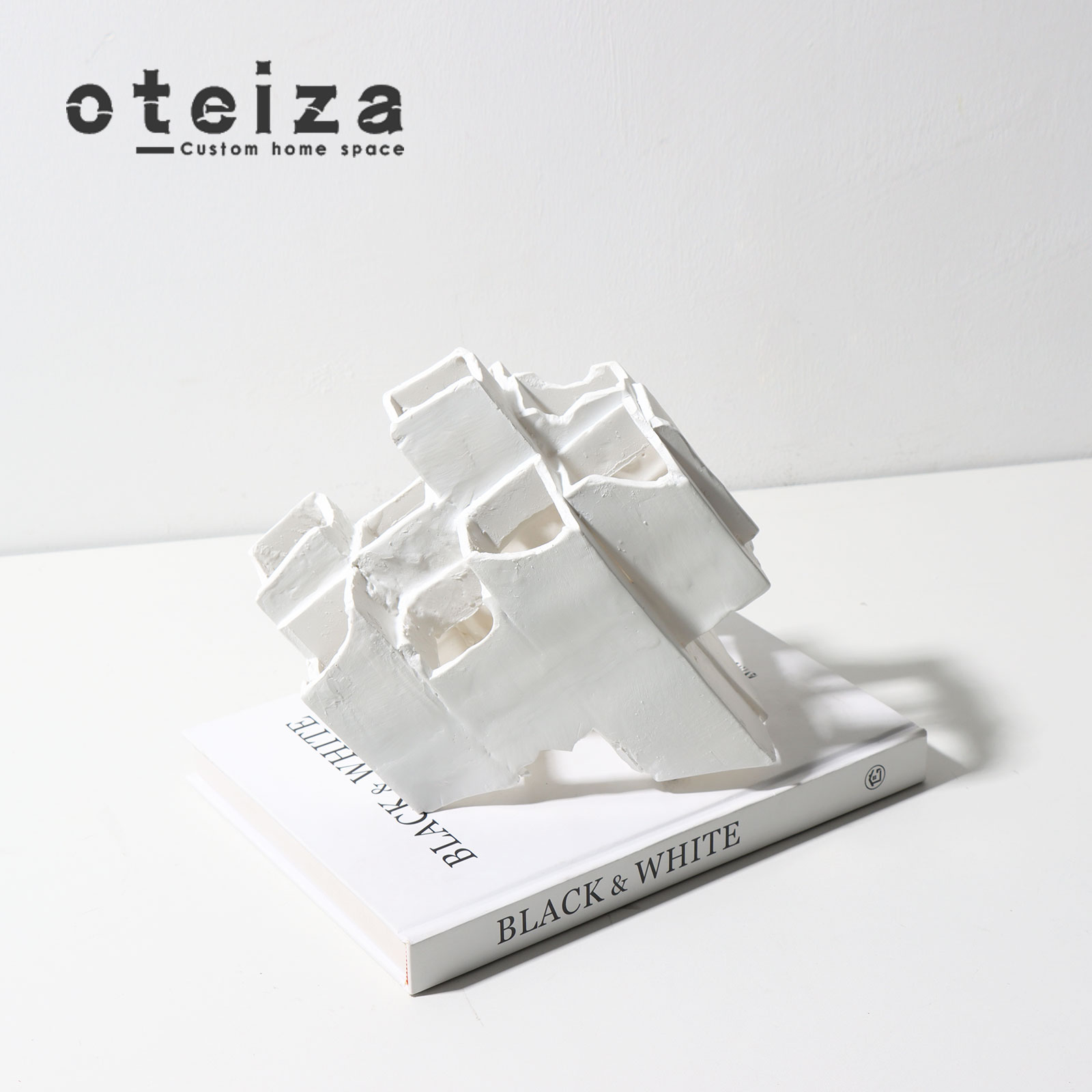 Oteiza现代简约3D打印陶瓷曲线艺术花器售楼处样板间酒店家庭软装