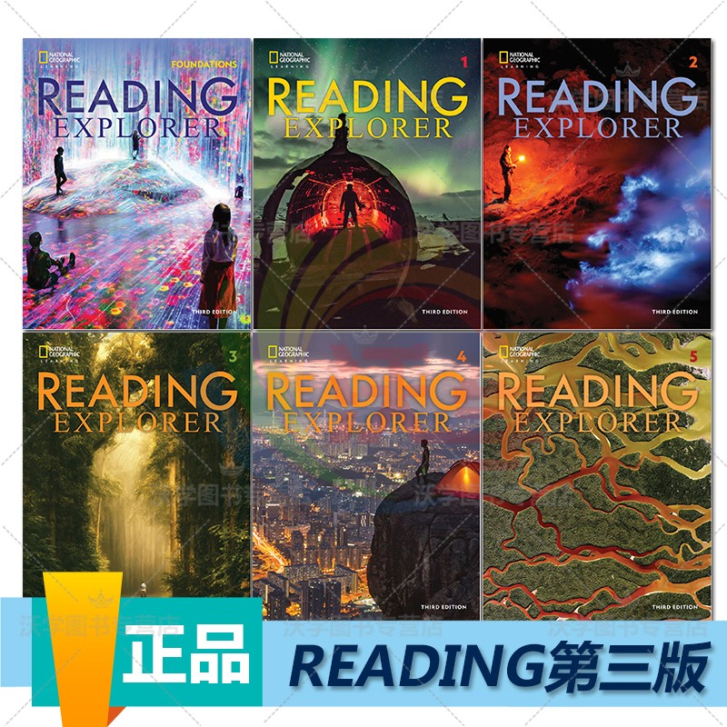 新版Reading Explorer第三版国家地理阅读探索者Foundations/1/2/3/4/5级含正版激活码赠音频视频中学阅读理解综合性英语教材 - 图0