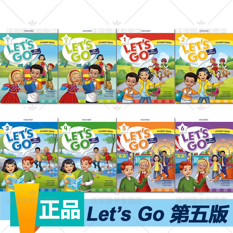 新版牛津少儿英语let's go第五版 begin1/begin2/1/2/3/4/5/6级 letsgo学生书+练习册带账号 送音频视频游戏练习 好易学英语letsgo - 图1