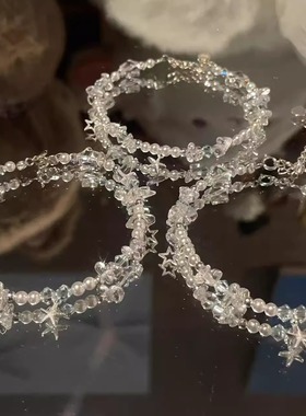 天然白水晶手链女高级感轻奢小众