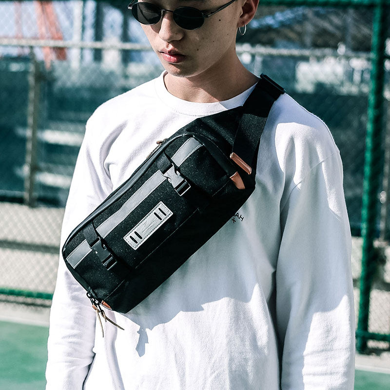 across潮牌多功能胸包休闲斜挎包 across男士包袋