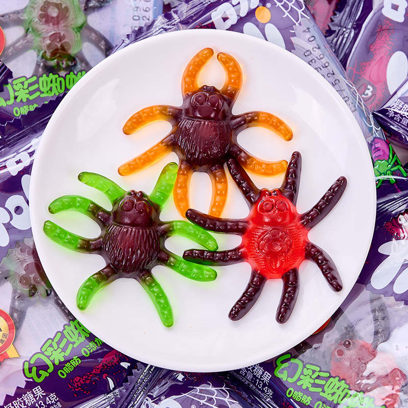 口力蜘蛛形软糖橡皮糖果水果味儿童小零食品,淘宝优惠券,粉丝福利购,淘宝优惠卷