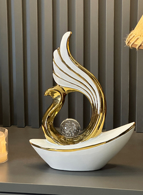 高颜值乘风破浪摆件轻奢高档客厅