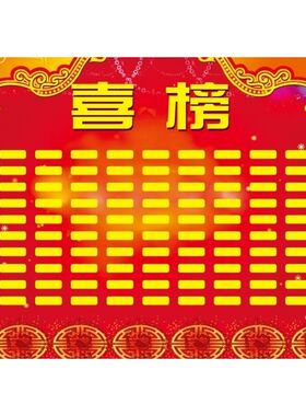 新郎新娘新婚喜榜海报展板婚庆恭贺新郎新娘新婚誌喜喜榜墙贴墙纸