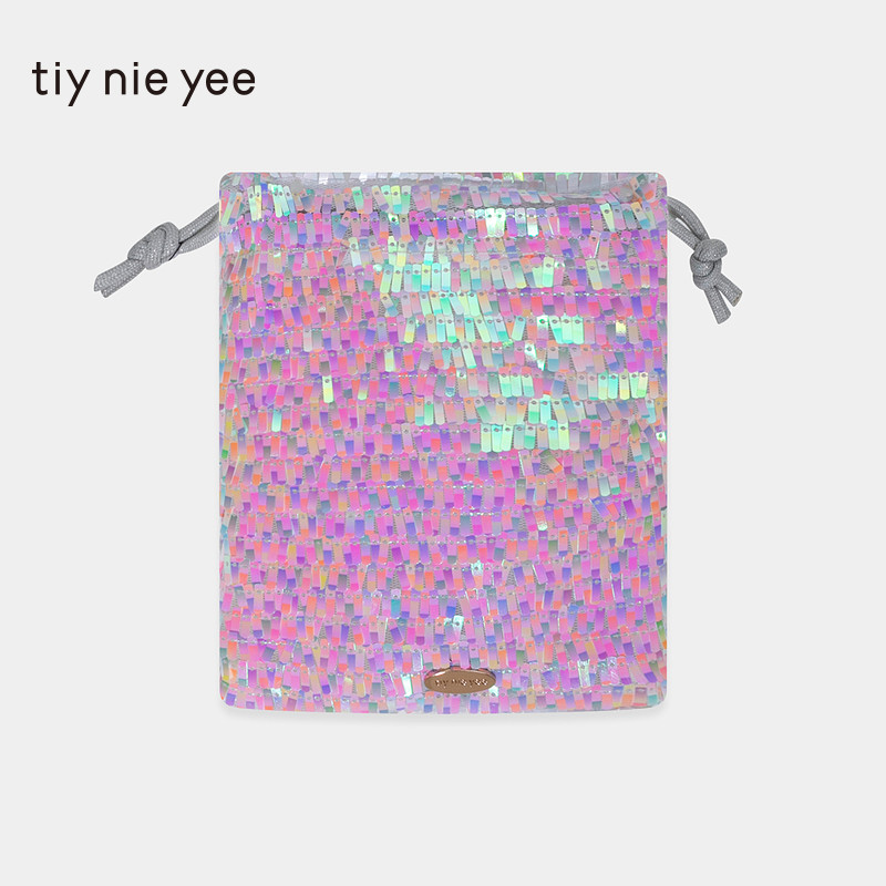 tiy nie yee小包新款时尚创意便携抽绳银丝可爱零钱包137539,淘宝优惠券,粉丝福利购,淘宝优惠卷