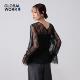 GLOBAL WORK Lace Shirt Women 2026 Summer New Thin Transparent Lace Shirt 667600