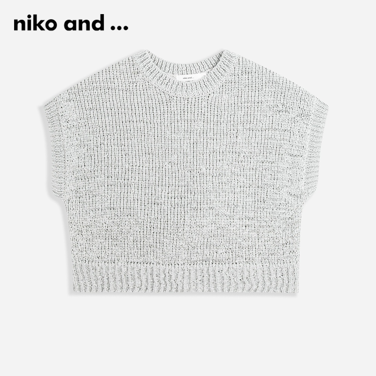 nikoand...针织马甲女2023年秋季短款日系