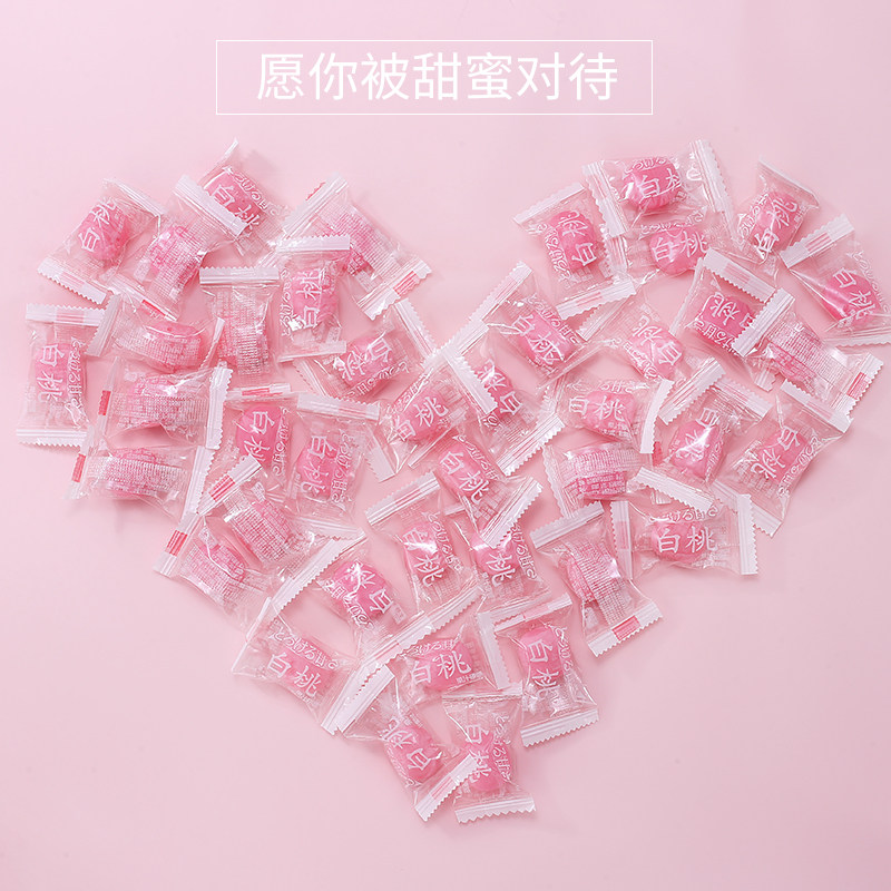 白桃味礼盒装结婚礼网红水果味喜糖 潮巢食品糖果
