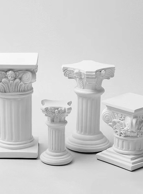 复古桌面拍照道具背景ins摆蜡烛摆件怀旧装饰烛台灯罗马柱迷你拍