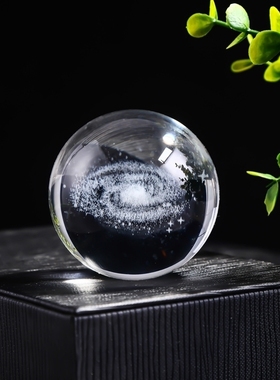 毕业礼物《星辰大海》银河星系水晶球小夜灯星空装饰品卧室氛围