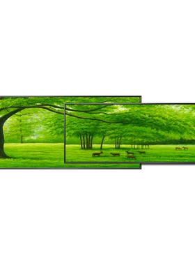 网红客厅壁画风景装饰画现代简约沙发背景墙挂画树林叠加组合晶瓷