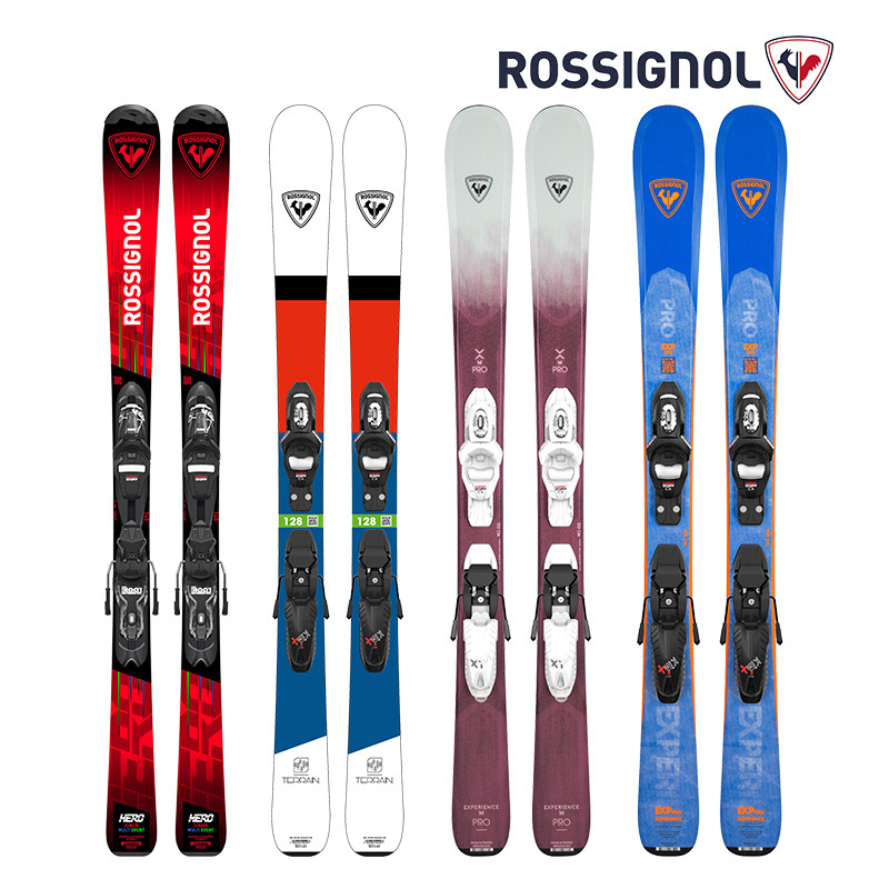 ROSSIGNOL法国金鸡儿童滑雪板双板套装青少年入门装备男女童雪鞋,淘宝优惠券,粉丝福利购,淘宝优惠卷