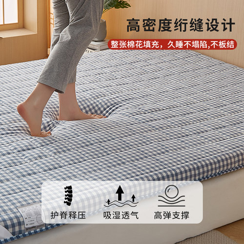 床垫软垫家用加厚宿舍学生单人榻榻米垫子海绵垫褥子租房专用垫被 - 图0
