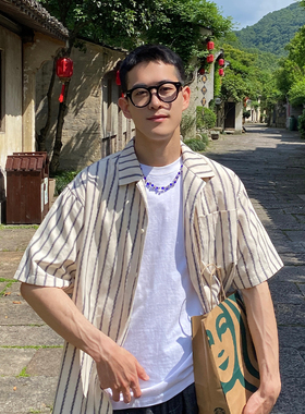 荆棘蓝珠项链钛钢男高级感潮流