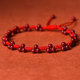 Cinnabar anklet women's natural genuine red rope anklet