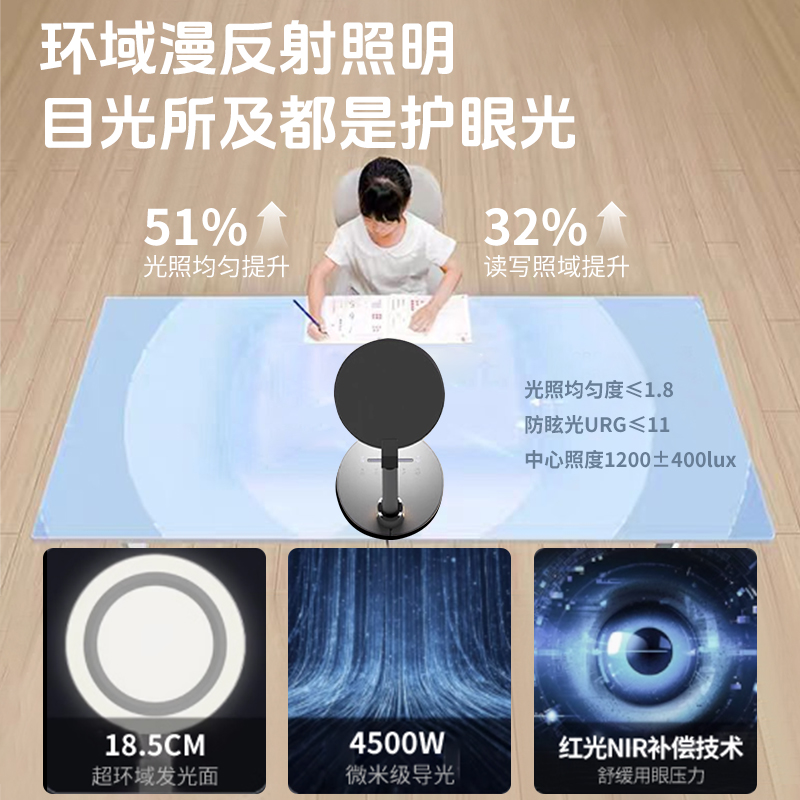 全光谱护眼台灯学习专用书桌学生儿童防近视阅读写字作业无影宿舍