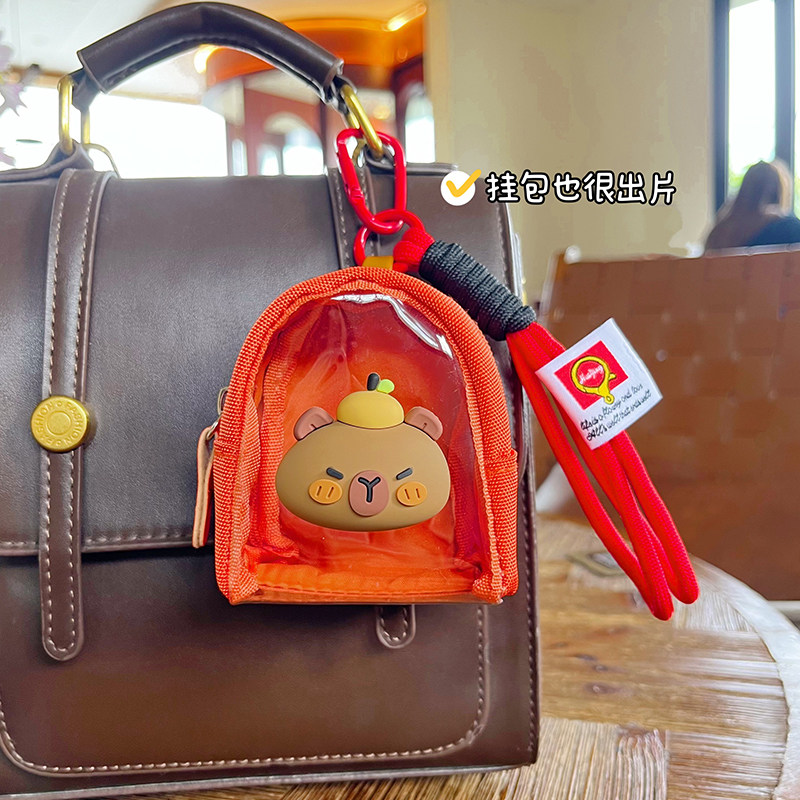 原创可爱贴片透明零钱包耳机迷你收纳包钥匙扣外出吧唧小书包挂件,淘宝优惠券,粉丝福利购,淘宝优惠卷