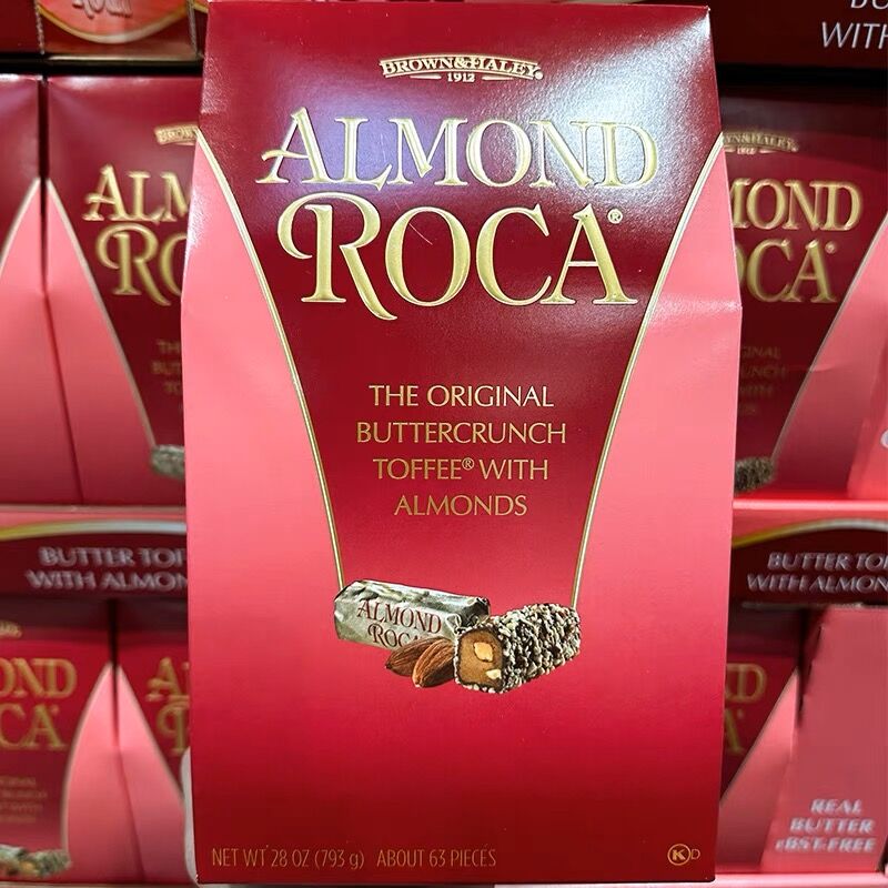 美国进口Almond Roca杏仁巧克力乐家杏仁糖黑巧扁桃仁喜糖零食酥 - 图2