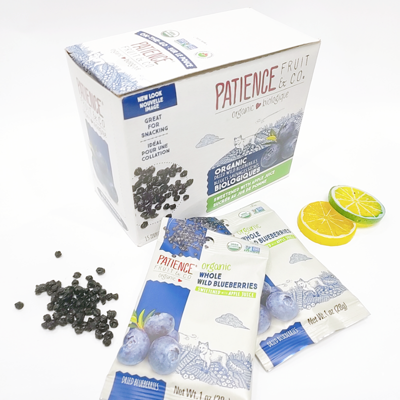 耐心有机整颗野生配苹果汁蓝莓干 patiencefruitco海外旗舰蓝莓