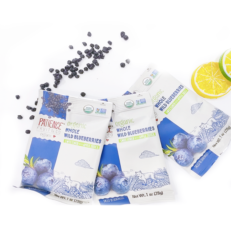 耐心有机整颗野生配苹果汁蓝莓干 patiencefruitco海外旗舰蓝莓