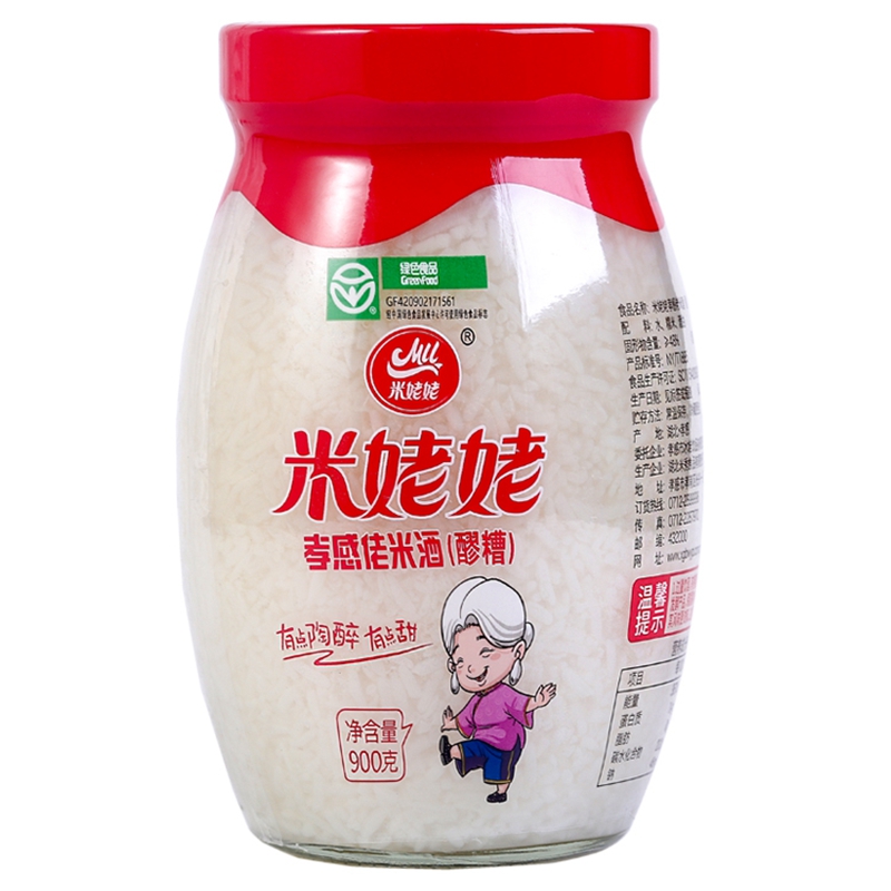 米姥姥孝感米酒900g*2瓶装甜酒酿农家味月子米酒原味醪糟糯米酒 - 图3