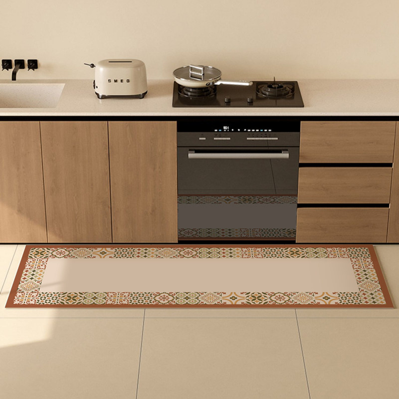 轻奢复古厨房专用地垫防滑防油吸水吸油软垫耐脏免洗硅藻泥脚垫,淘宝优惠券,粉丝福利购,淘宝优惠卷