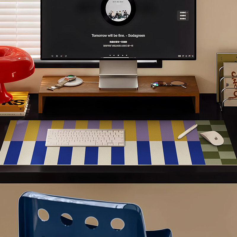 孟菲斯办公桌超大鼠标垫写字台垫键盘垫家用女生书桌写字台桌面垫,淘宝优惠券,粉丝福利购,淘宝优惠卷