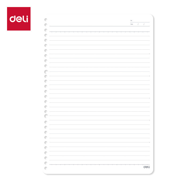 得力A5打孔活页本子替芯B5笔记本子通用活页本艾宾浩斯替芯26孔英语内芯内页20孔横线方格加厚学生A4空白错题 - 图3