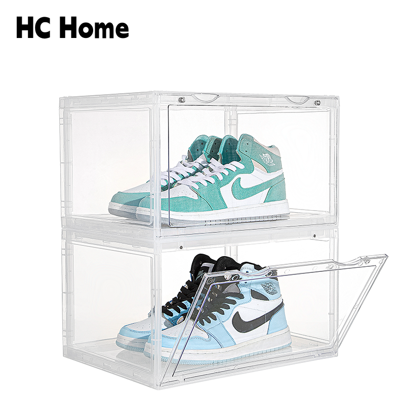 慧程亚克力透明鞋盒收纳盒子AJ球鞋防氧化柜塑料磁吸侧开展示鞋墙,淘宝优惠券,粉丝福利购,淘宝优惠卷