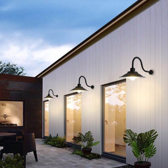 LED wall lamp outdoor doorway industrial and mining waterproof horse bend