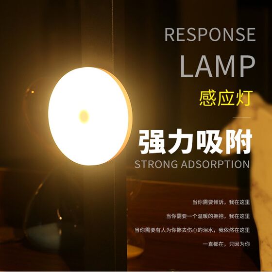 Automatic voice-activated human body induction night light corridor aisle smart charging bathroom dedicated wireless toilet at night