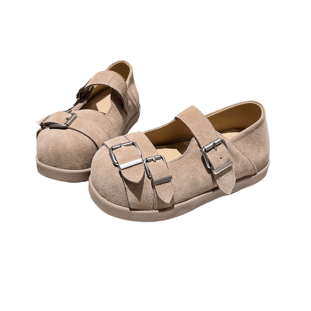 真皮版~大头卡皮巴拉金属扣一字玛丽珍浅口面包勃肯鞋内增高女鞋,淘宝优惠券,粉丝福利购,淘宝优惠卷