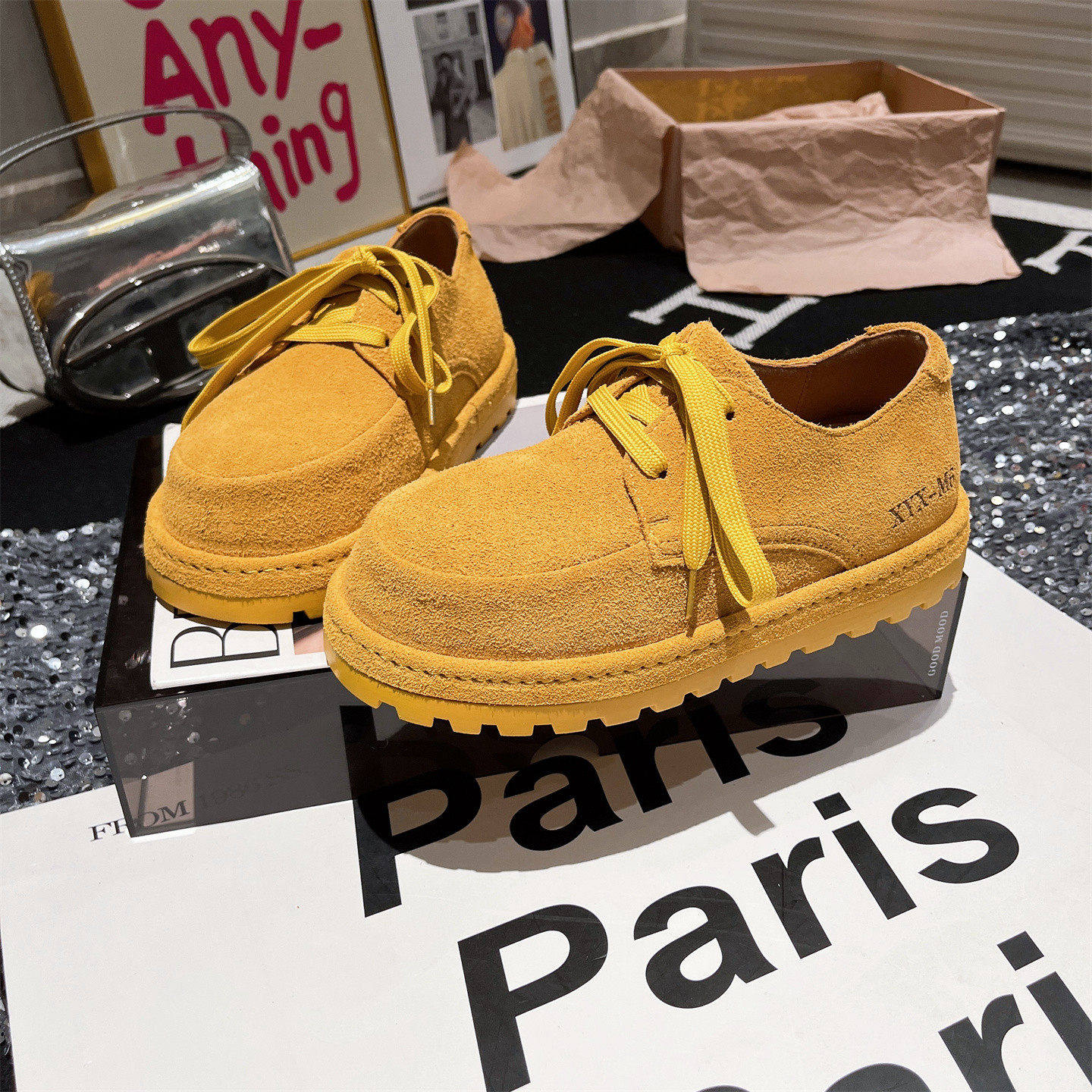 真皮版~顺利美大头系带糖果色系带休闲鞋复古板鞋勃肯鞋平底女鞋,淘宝优惠券,粉丝福利购,淘宝优惠卷