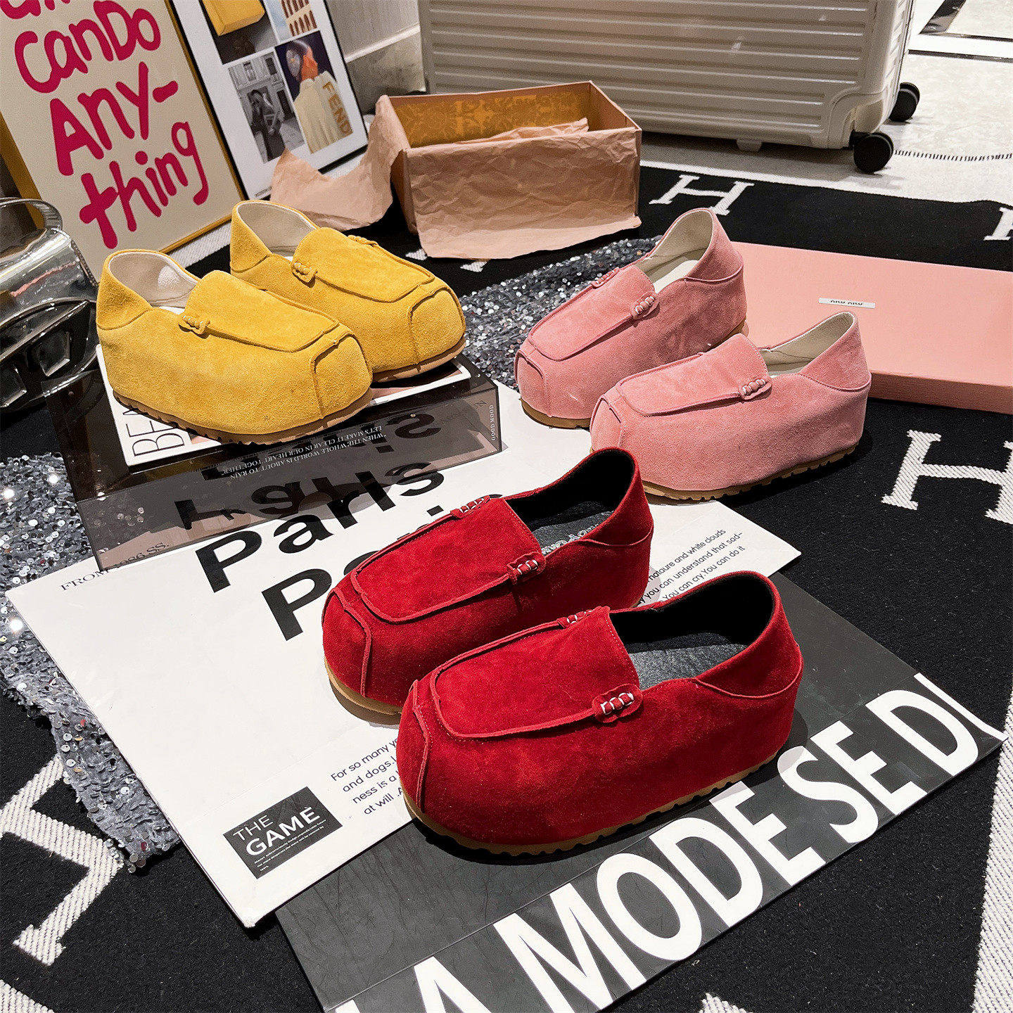 真皮版~糖果色大头两穿厚底松糕内增高勃肯鞋一脚蹬乐福鞋6cm女鞋,淘宝优惠券,粉丝福利购,淘宝优惠卷