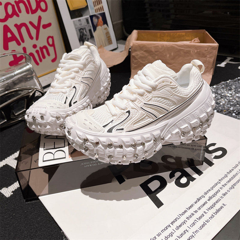 欧货铆钉厚底松糕榴莲轮胎底老爹鞋情侣男款休闲运动鞋小个子女鞋,淘宝优惠券,粉丝福利购,淘宝优惠卷