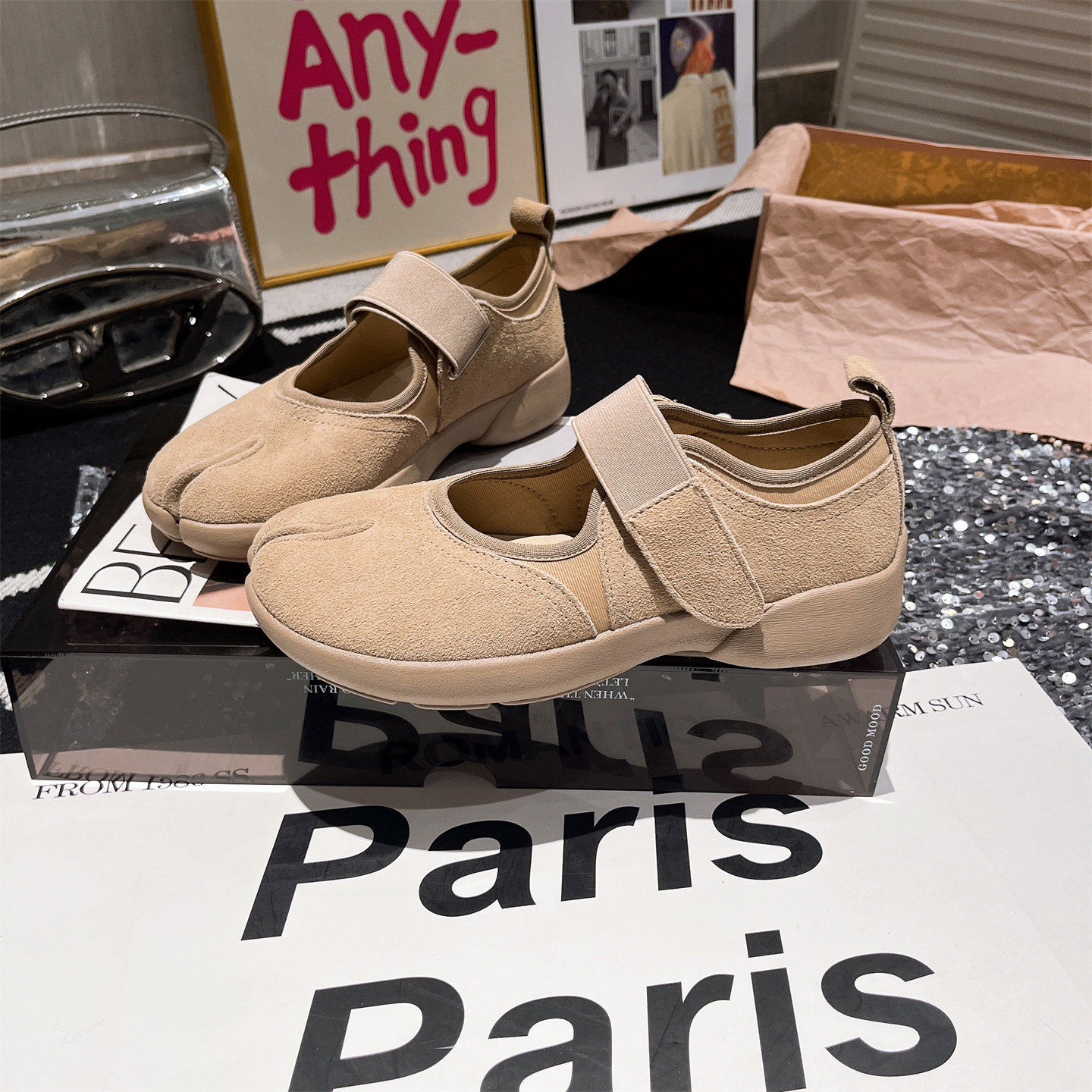 真皮版~欧货一字玛丽珍分趾猪蹄鞋芭蕾风平底鞋单鞋船鞋小皮鞋女,淘宝优惠券,粉丝福利购,淘宝优惠卷