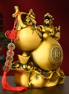 纯铜葫芦摆件貔貅福禄中