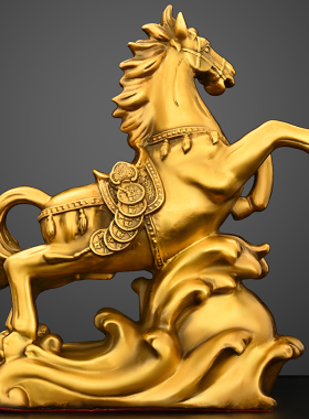 铜马摆件纯到成功如意马