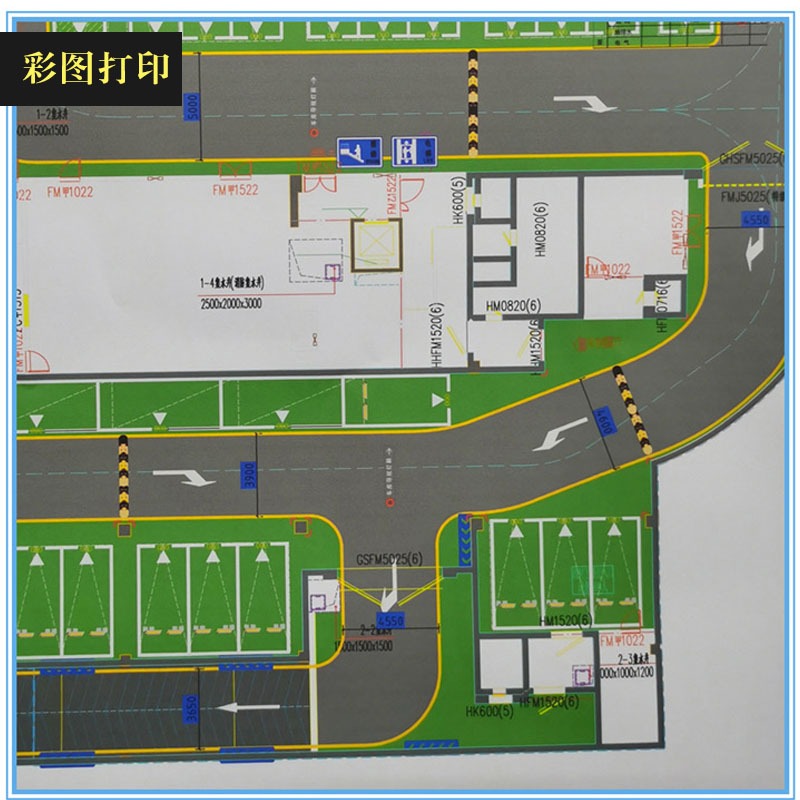 CAD工程图纸打印A0A1A2复印红章蓝图白图彩图硫酸图竣工思维导图 - 图2