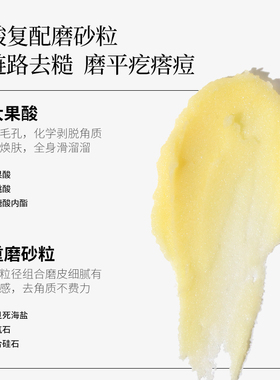 【囤货特惠】未兰果酸身体磨砂膏刷酸祛痘嫩肤去角质保湿学生党女