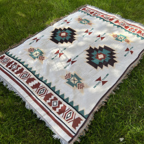 Ethnic Wind Picnic Table Cloth Outdoor Camping Cushion Tent Ground Mat Park Leisure Carpet Table Flags Folk and decorations