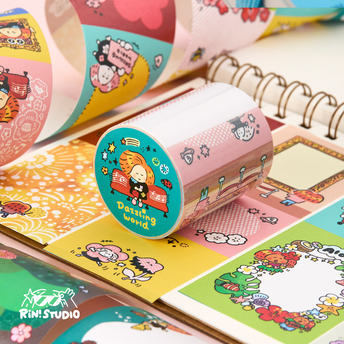 琳榔头x九口山【花花世界联名系列】和纸胶带贴纸可书写手帐装饰,淘宝优惠券,粉丝福利购,淘宝优惠卷