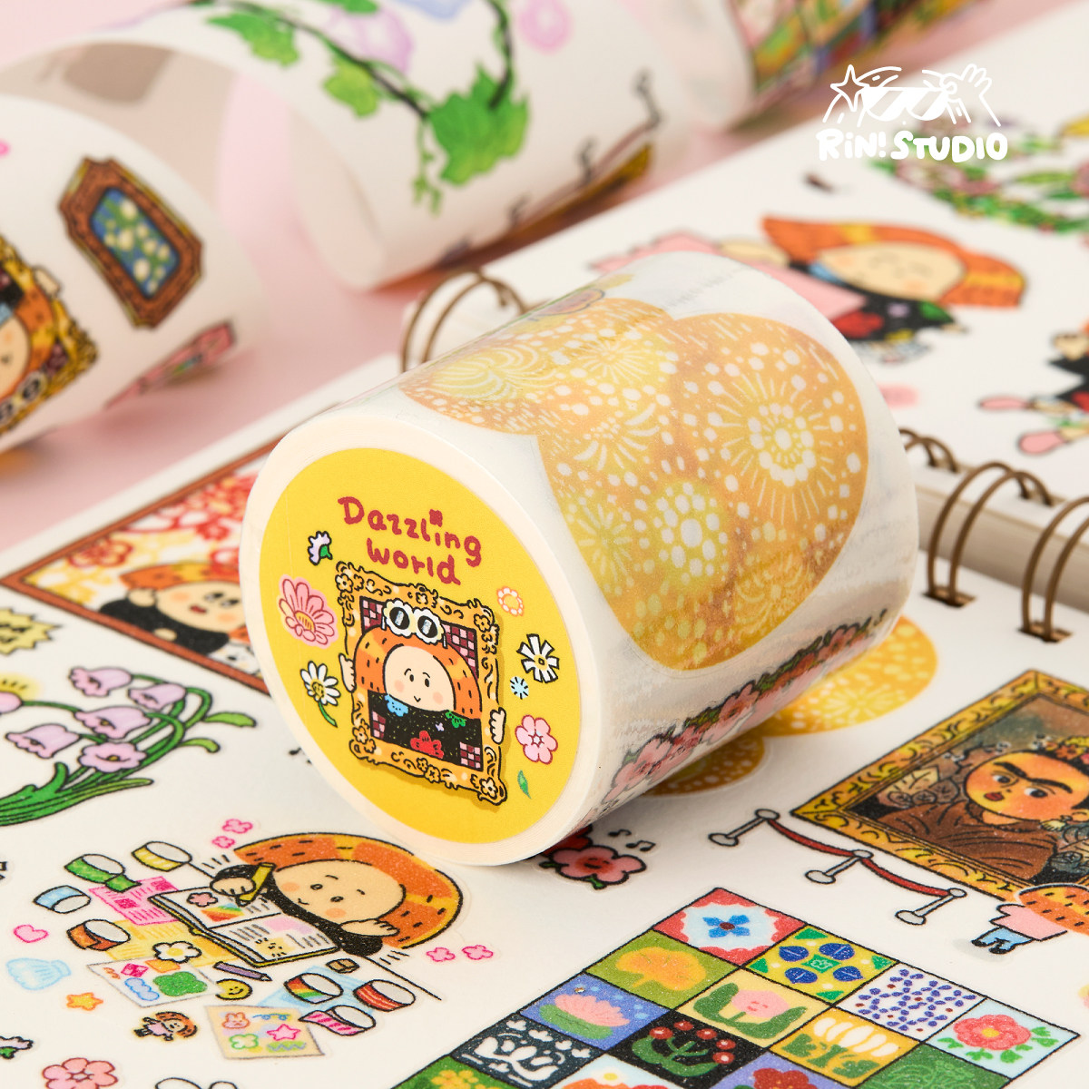琳榔头x九口山【花花世界联名系列】和纸胶带贴纸可书写手帐装饰,淘宝优惠券,粉丝福利购,淘宝优惠卷