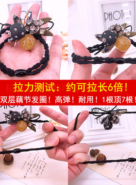 巨好用！高弹藕节发圈扎头发头绳