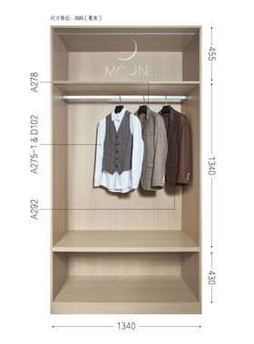 MOON慕空间样板房衣帽间男士西装衬衫衣服摆件售楼部软装饰品道具