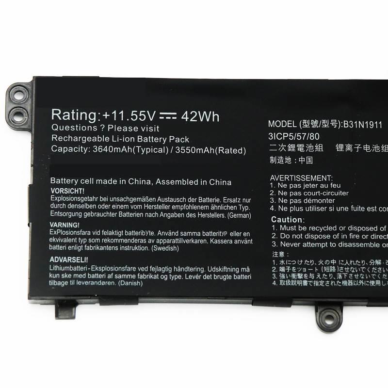 适用华硕 B31N1911 V4050F TP420IA/EA/EZ X421DA/EA 笔记本电池 - 图0