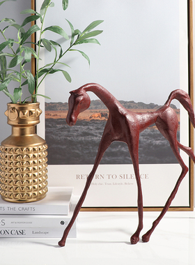 新中式风马摆件客厅玄关装饰品